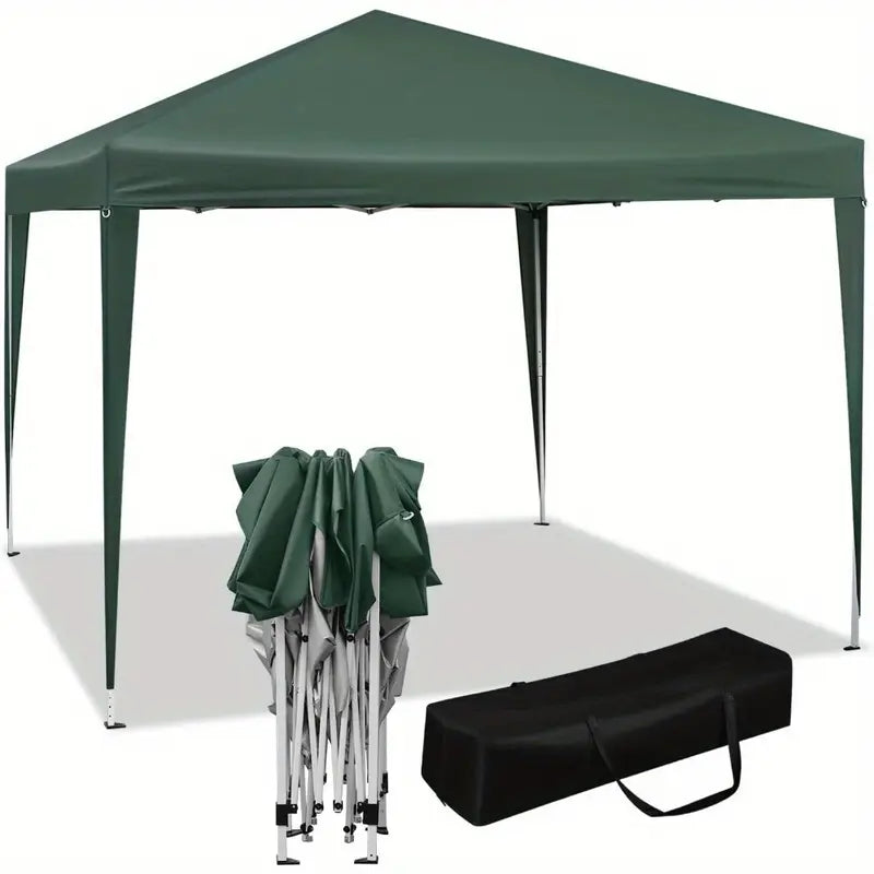 Gazebo 3 x 3 Metri Struttura in Acciaio Copertura In PE 110 gr/m² Impermeabile Idrorepellente Resistente Raggi Solari UV Tenda Ombrellone Per Fiere Pic Nic Campeggio Esterno Giardino Piscina Grigio