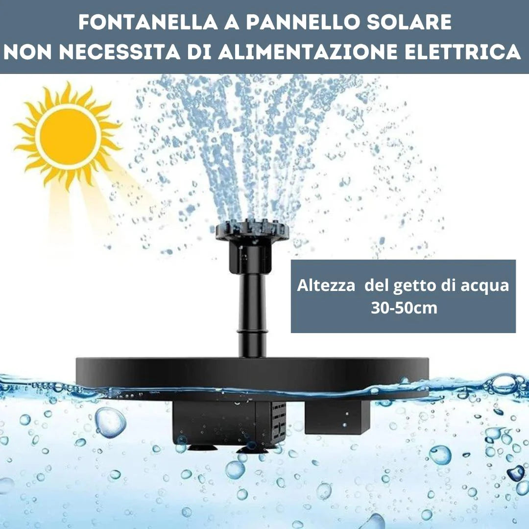 Fontana automatica con pannello solare