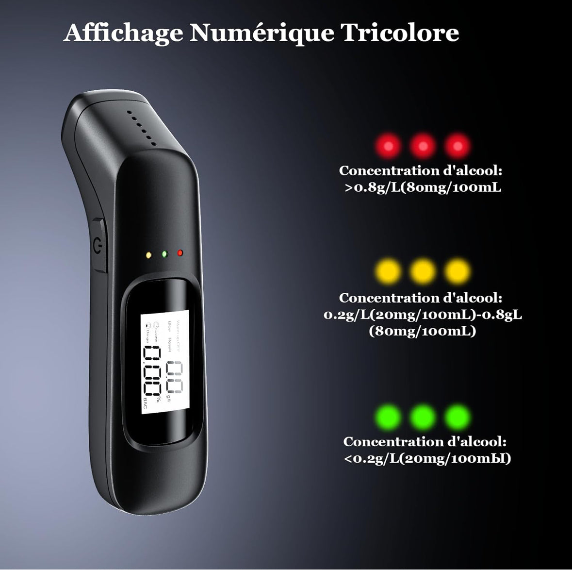 Etilometro in formato portachiavi da tasca ultraportatile per uso personale