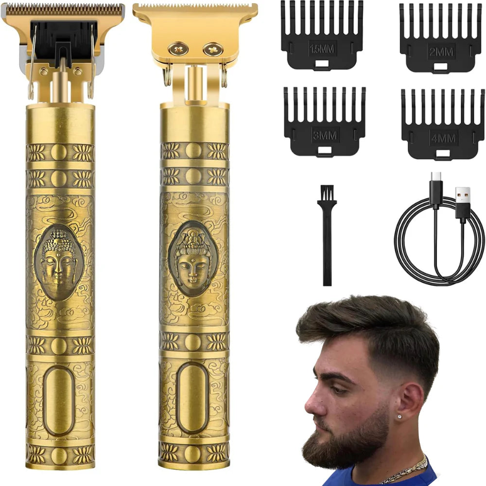 1 + 1 GRATIS Rasoio Elettrico Barbiere Professionale, A Batteria Ricaricabile